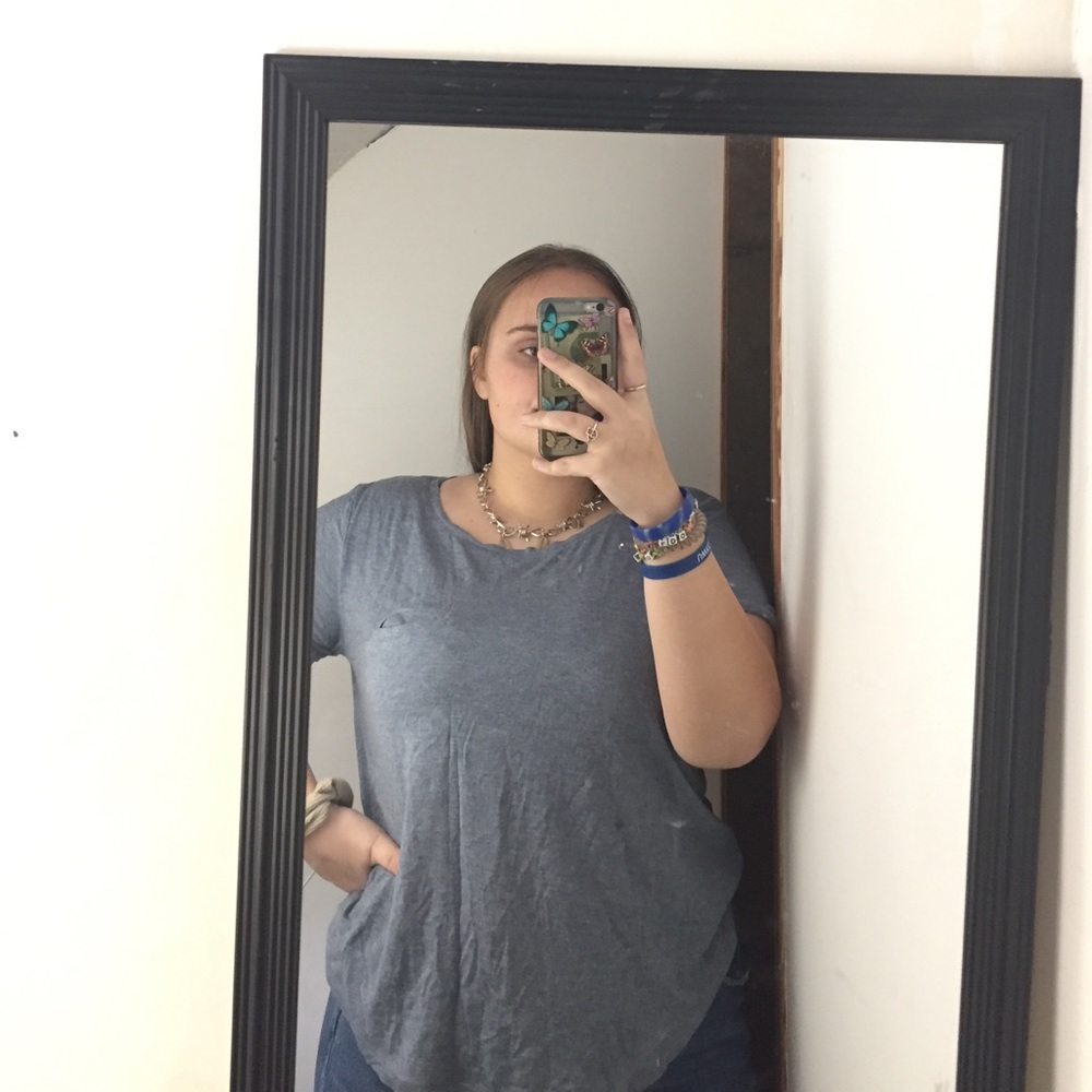 H&M Blue heather T-shirt with pocket